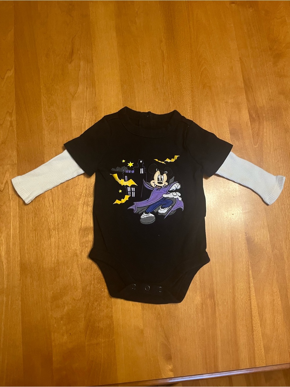Disney Black and White Mickey Halloween One-Piece